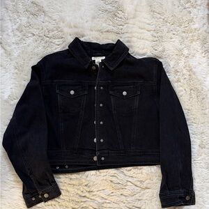 torrid Black Cropped Denim Jacket
